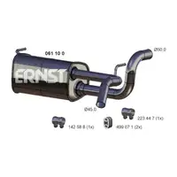 ERNST 061100 Endschalld&auml;mpfer f&uuml;r OPEL Astra J 1.3 CDTI 95 PS A13DTE bis 12.2014 13329585