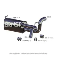 ERNST 061117 Endschalld&auml;mpfer Auspuff Endtopf f&uuml;r OPEL Astra J 1.7 CDTI 110/125/131 PS