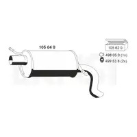 ERNST 105040 Endschalld&auml;mpfer f&uuml;r VW Sharan 7M SEAT Alhambra 7V FORD Galaxy WGR 2.0 2.8