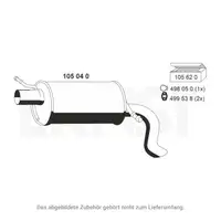 ERNST 105040 Endschalld&auml;mpfer f&uuml;r VW Sharan 7M SEAT Alhambra 7V FORD Galaxy WGR 2.0 2.8