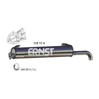 ERNST 116114 Endschalld&auml;mpfer f&uuml;r VW Transporter Bulli T3 1.7D 57 PS ohne Kat 033251051D