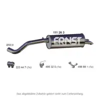 ERNST 111263 Endschalld&auml;mpfer Auspuff f&uuml;r VW Polo 4 SEAT Ibiza 3 SKODA Fabia 1 2 1.4 TDI