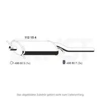 ERNST 112154 Endschalld&auml;mpfer Auspuff f&uuml;r VW Golf 1 Cabrio 1.6 1.8 72/90/92/98/111/112 PS