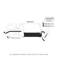 ERNST 112215 Endschalld&auml;mpfer Auspuff Endtopf f&uuml;r VW Lupo SEAT Arosa 1.0 1.4 50/60 PS