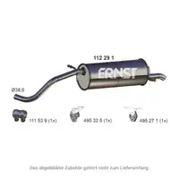 ERNST 112291 Endschalld&auml;mpfer f&uuml;r VW Polo 4 Ibiza 3 Fabia 1 1.2 / 12V 54/64 PS 6Q6253609J