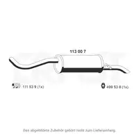ERNST 113007 Endschalld&auml;mpfer Auspuff Endtopf f&uuml;r VW Fox 5Z 1.2 55 PS 5Z253025D
