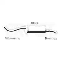 ERNST 113014 Endschalld&auml;mpfer Auspuff Endtopf f&uuml;r VW Fox 1.4 75 PS BKR 04.2005-12.2009