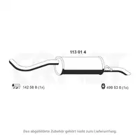 ERNST 113014 Endschalld&auml;mpfer Auspuff Endtopf f&uuml;r VW Fox 1.4 75 PS BKR 04.2005-12.2009
