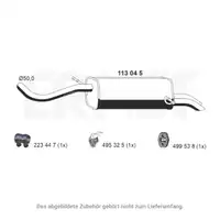 ERNST 113045 Endschalld&auml;mpfer Auspuff Endtopf f&uuml;r VW Fox 1.4 TDI 70 PS BNM 04.2005-12.2009