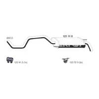 ERNST 121118 Schalld&auml;mpfer Endschalld&auml;mpfer f&uuml;r VW POLO 6N2 6N1 1.0-1.6 6N0253609G