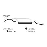 ERNST 122207 Endschalld&auml;mpfer Auspuff f&uuml;r VW Golf 2 1.0 1.3 / Cat 1.6 50/55/70/72 PS