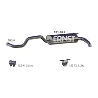 ERNST 131032 Endschalld&auml;mpfer Auspuff Endtopf f&uuml;r VW Polo 6N2 1.4 16V 75 PS 6N0253609M