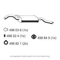 ERNST 132190 Rear Muffler for VW Golf 2 1.8 / Cat 84/90 hp 191253609AC