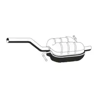 ERNST Endschalld&auml;mpfer Auspuff Endtopf + Anbausatz f&uuml;r VW Passat B6 1.6 FSI 115 PS BLF