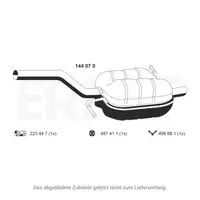ERNST Endschalld&auml;mpfer Auspuff Endtopf f&uuml;r VW Passat B6 1.6 FSI 115 PS BLF 3C0253609Q