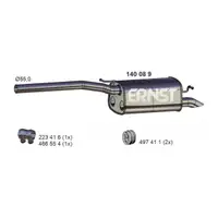 ERNST 140089 Schalld&auml;mpfer Endschalld&auml;mpfer f&uuml;r VW Caddy 3 4 2.0 TDI 2K0253609K