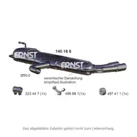 ERNST 140188 Endschalld&auml;mpfer f&uuml;r VW Golf 6 1.2 TSI 86 PS + GOLF 5 / PLUS 1.6 MultiFuel