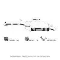 ERNST 141024 Endschalld&auml;mpfer Auspuff f&uuml;r VW Caddy 3 1.2 TSI 86/105 PS 2K0253609AE