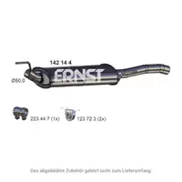 ERNST 142144 Endschalld&auml;mpfer Auspuff Endtopf f&uuml;r VW Golf 3 1.6 1.8 2.0 1.9D/TD/GTD