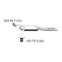 ERNST 142175 Endschalld&auml;mpfer Auspuff f&uuml;r VW Golf 3 Variant 1.9 D/SDI/TDI 1H9253609H