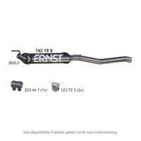 ERNST 142199 Endschalld&auml;mpfer Auspuff Endtopf f&uuml;r VW Vento 1.6 1.8 2.0 1.9D/TD