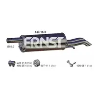 ERNST 143158 Endschalld&auml;mpfer Auspuff Endtopf f&uuml;r VW Passat B5 B5.5 1.8 T 20V 150 PS