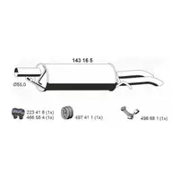 ERNST 143165 Endschalld&auml;mpfer Auspuff Endtopf f&uuml;r VW Passat B5 B5.5 1.9/2.0/2.5 TDI