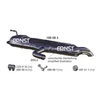 ERNST 155083 Endschalld&auml;mpfer Auspuff Endtopf f&uuml;r VW Golf 5 / Plus 2.0 FSI / TDI