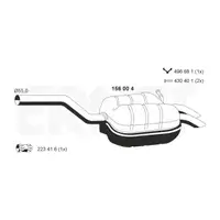 ERNST 156004 Endschalld&auml;mpfer f&uuml;r VW Golf 5 Variant Jetta 3 1.9/2.0 TDI 1K5253609N