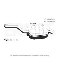ERNST 156004 Endschalld&auml;mpfer f&uuml;r VW Golf 5 Variant Jetta 3 1.9/2.0 TDI 1K5253609N
