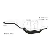 ERNST 156011 Endschalld&auml;mpfer Auspuff f&uuml;r VW Golf 6 Variant 1.2 TSI 86/105 PS 1K5253609CD