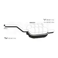 ERNST 156028 Endschalld&auml;mpfer Auspuff f&uuml;r VW Golf 5 6 Variant Jetta 3 1.4 1.6 80/102 PS