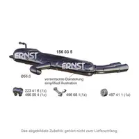 ERNST 156035 Endschalld&auml;mpfer f&uuml;r VW Golf 6 / Plus 2.0 TDI 110/136/140 PS 07.2009-07.2013