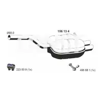 ERNST 156134 Endschalld&auml;mpfer Auspuff f&uuml;r SKODA Octavia 2 2.0 TDI RS 170 PS 1K5253609AC