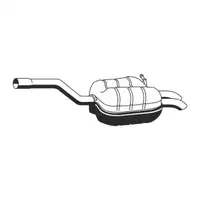ERNST 156141 Rear Muffler for VW Golf 5 Variant, Jetta 3, 1.4 TSI, 2.0 FSI