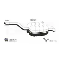 ERNST 156141 Endschalld&auml;mpfer Auspuff f&uuml;r VW Golf 5 Variant Jetta 3 1.4 TSI 2.0 FSI