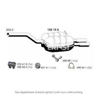 ERNST 156196 Endschalld&auml;mpfer f&uuml;r VW Passat B6 2.0 TDI 136/140 PS mit EURO 4 3C0253609BR