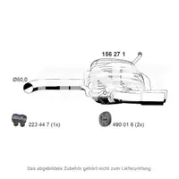 ERNST 156271 Endschalld&auml;mpfer Auspuff f&uuml;r VW Golf 7 1.4 TSI 122/125 PS 5G6253609P