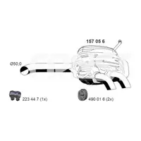 ERNST 157056 Endschalld&auml;mpfer Auspuff f&uuml;r VW Golf 7 1.4 TSI 122/125 PS 5G6253609BK