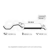 ERNST 153058 Endschalld&auml;mpfer f&uuml;r VW Golf 4 New Beetle AUDI 8L SEAT Leon 1 1.6 1J6253609AA