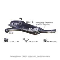 ERNST 161015 Endschalld&auml;mpfer f&uuml;r SKODA Yeti 5L 1.2 TSI 105 PS 05.2010-11.2013 5L0253609B