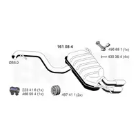 ERNST 161084 Endschalld&auml;mpfer Auspuff Endtopf f&uuml;r VW Tiguan 5N 1.4 TSI 4motion 150/160 PS