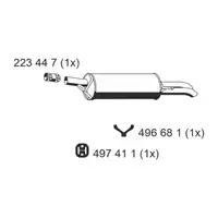 ERNST 204231 Endschalld&auml;mpfer Auspuff Endtopf f&uuml;r AUDI A6 4B C5 1.9 TDI 110 PS 4B0253609CA