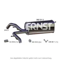 ERNST 202213 Endschalld&auml;mpfer Auspuff f&uuml;r AUDI A2 (8Z0) 1.4 75 PS mit 42L Tank 8Z0253609N