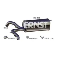 ERNST 202220 Endschalld&auml;mpfer f&uuml;r AUDI A2 (8Z0) 1.4 TDI 75 PS mit 34L Tank 8Z0253609L