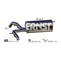 ERNST 202237 Endschalld&auml;mpfer f&uuml;r AUDI A2 (8Z0) 1.4 TDI 75/90 PS mit 42L Tank 8Z0253609S