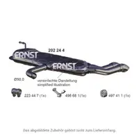 ERNST 202244 Endschalld&auml;mpfer f&uuml;r AUDI A3 (8P1) 1.9 TDI 105 PS bis 05.2006 1K6253609P