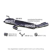 ERNST 203050 Endschalld&auml;mpfer f&uuml;r AUDI A3 Sportback (8PA) 2.0 FSI 150 PS bis 01.2007