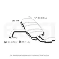 ERNST 203104 Endschalld&auml;mpfer f&uuml;r AUDI A3 Sportback (8PA) 1.6 FSI 115 PS 1K6253609AS