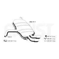 ERNST 203111 Endschalld&auml;mpfer Auspuff f&uuml;r SKODA Yeti (5L) 1.4 TSI 122 PS bis 11.2013